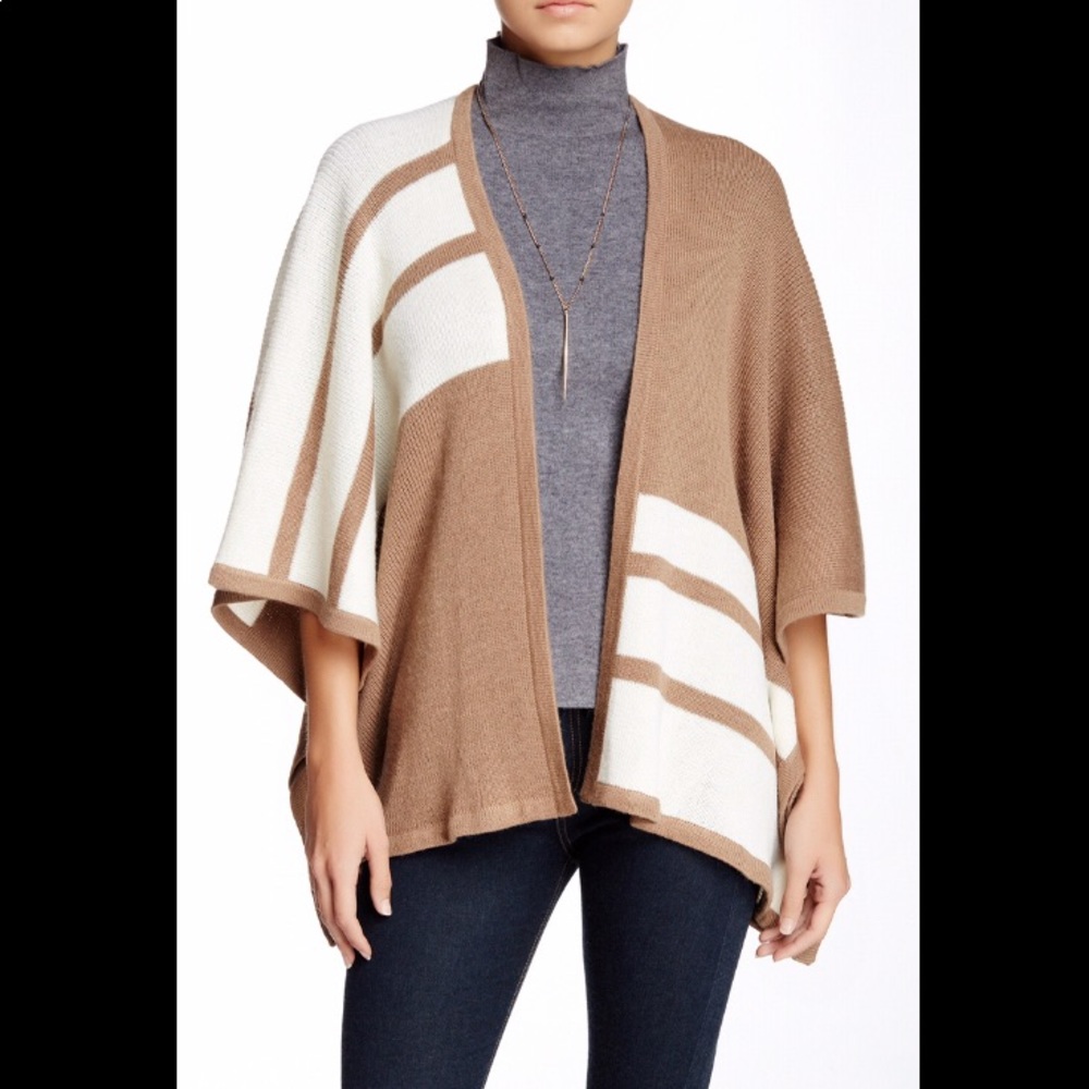 Brochu Walker AlpacaWool Blend Striped City Poncho
